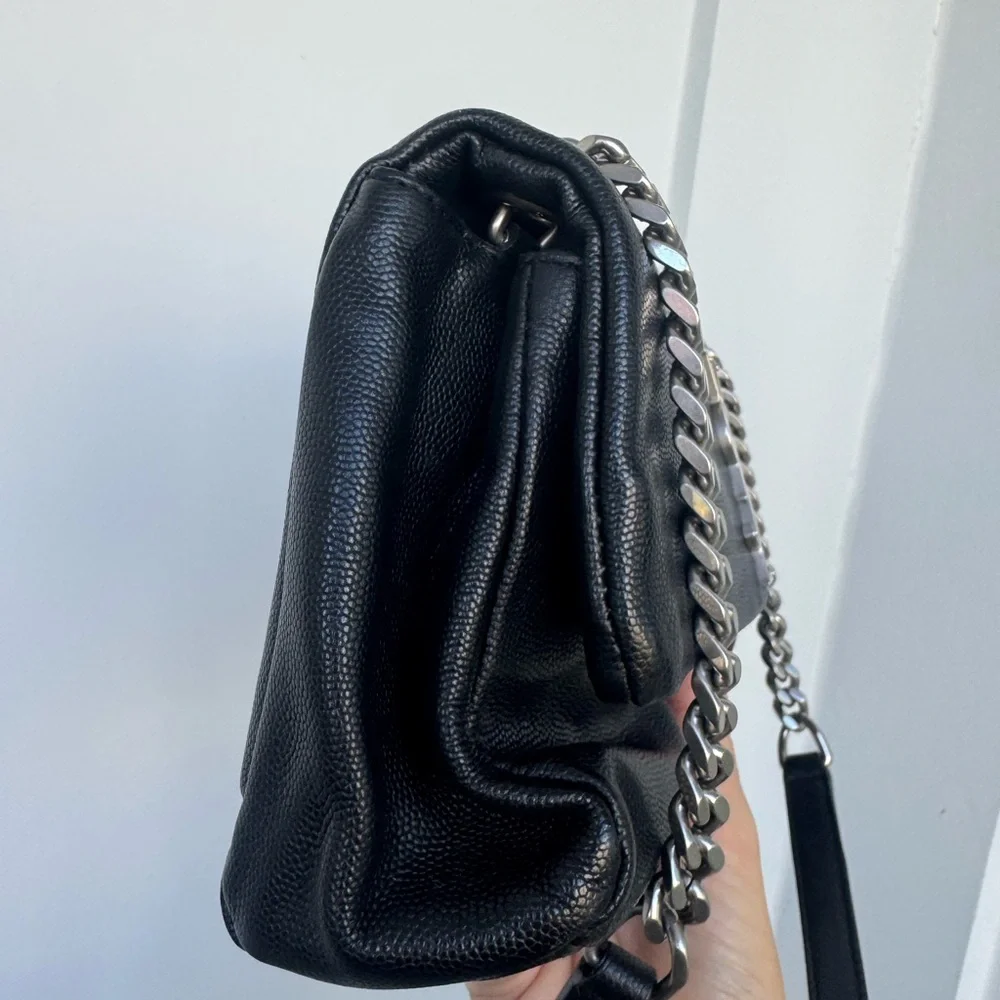Saint Laurent YSL West Hollywood Bag – Black Pebbled Leather – Authentic - Picture 4 of 12